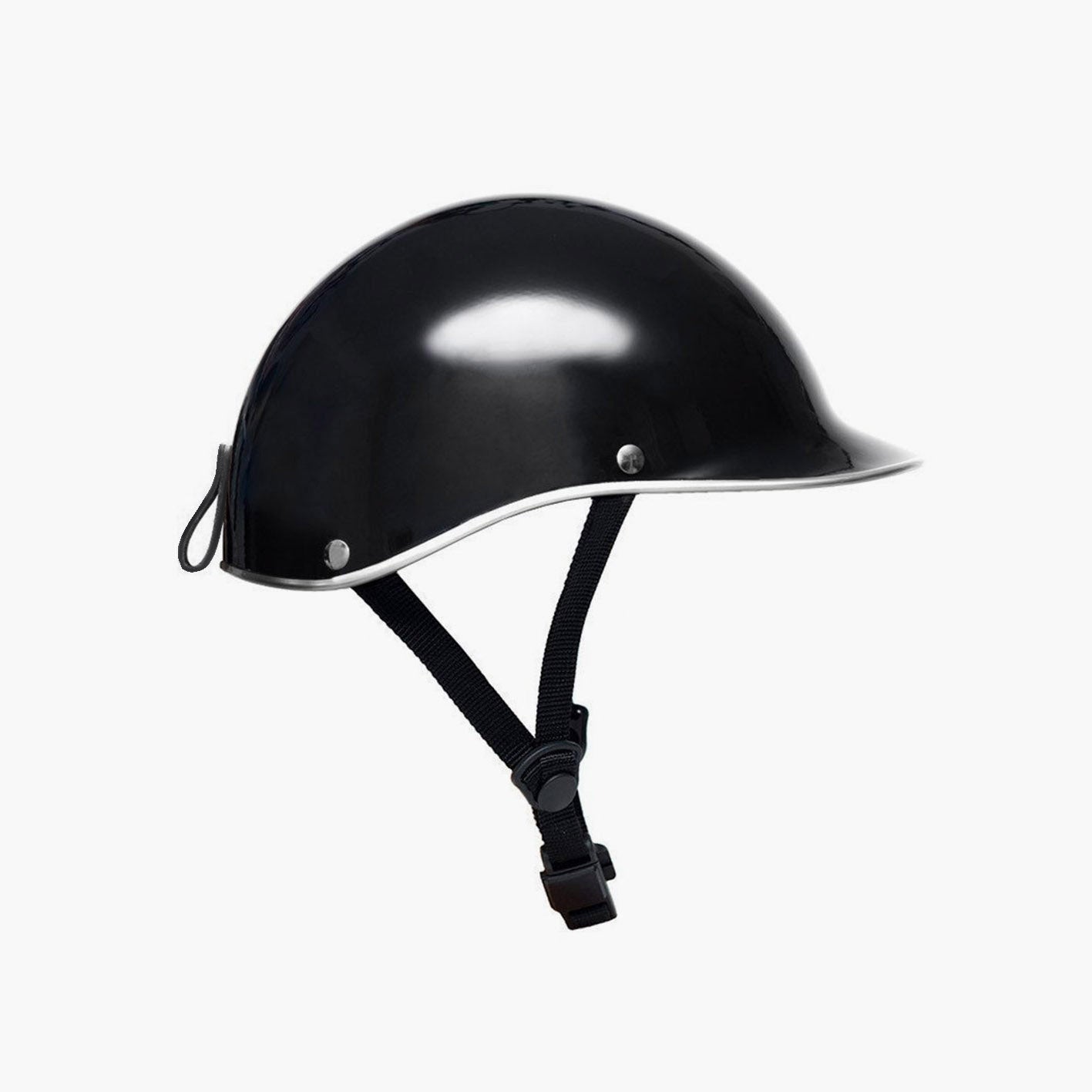 Right side view of Dashel Carbon Fibre Edition Carbon Black bike helmet with carbon fibre shell and vegan leather loop