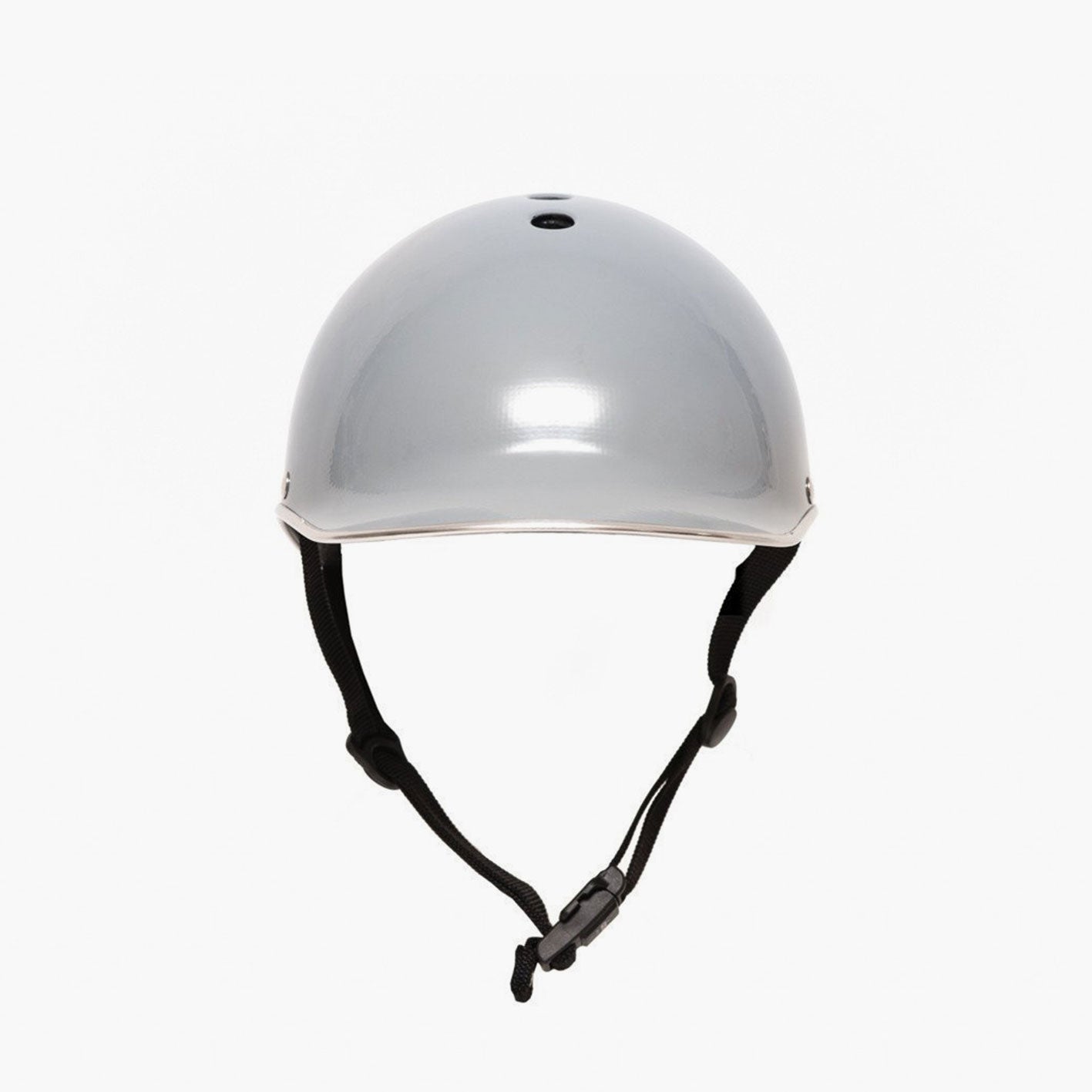 Front view of Dashel Carbon Fibre Edition Carbon Grey bike helmet with top vents and handcrafted carbon fibre shell