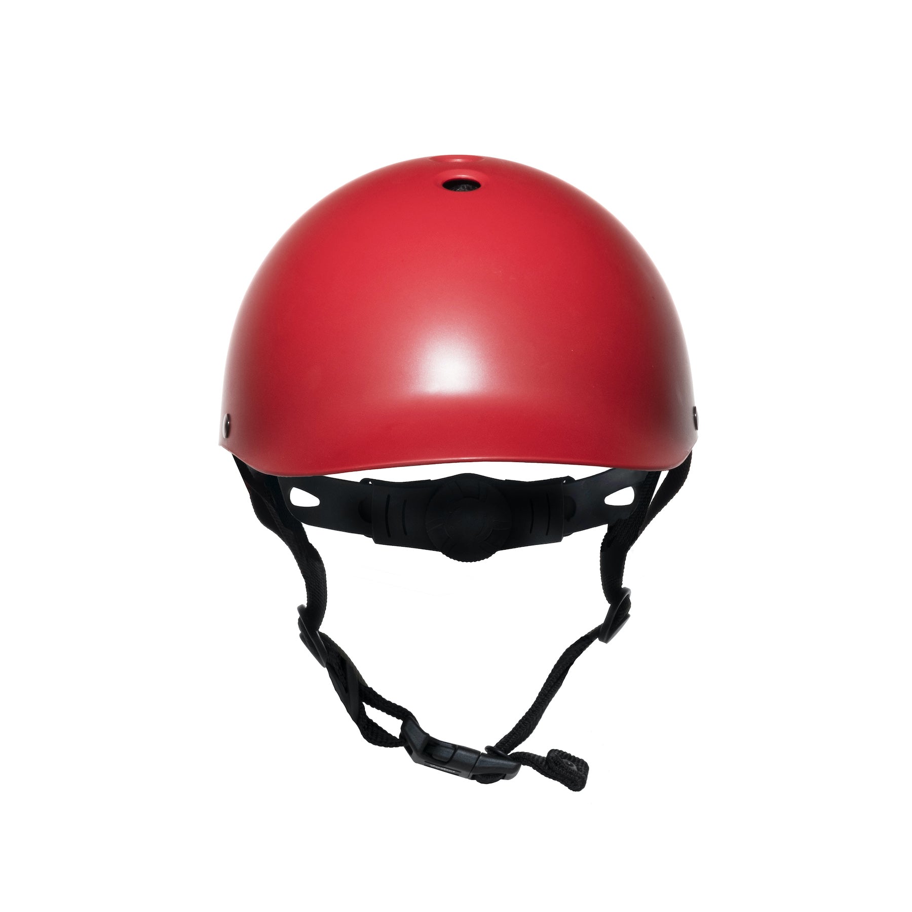 Front view of Dashel Kids Ocean Red bike helmet with top vents and lightweight recyclable shell