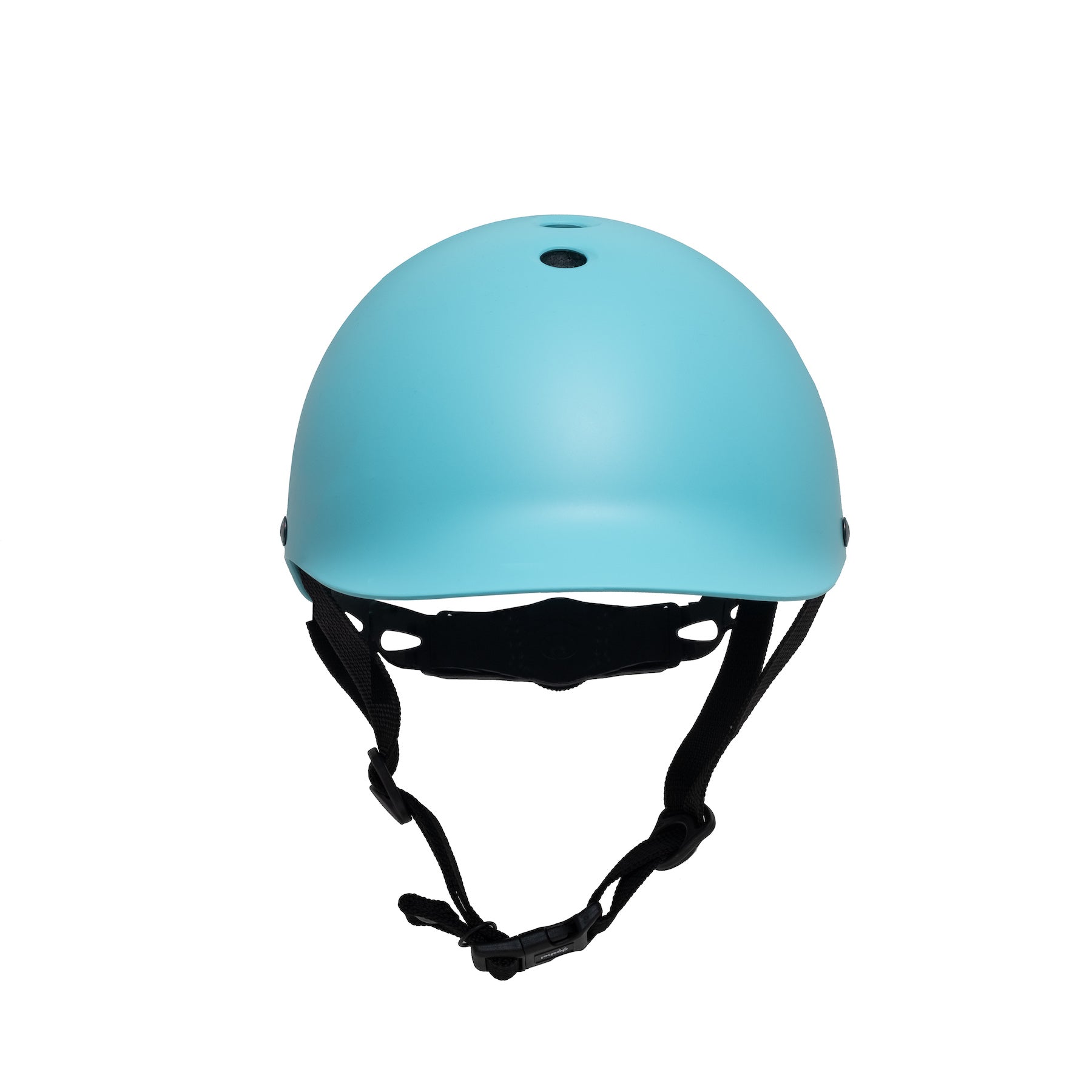 Front view of Dashel Kids Ocean Turquoise bike helmet with top vents and lightweight recyclable shell