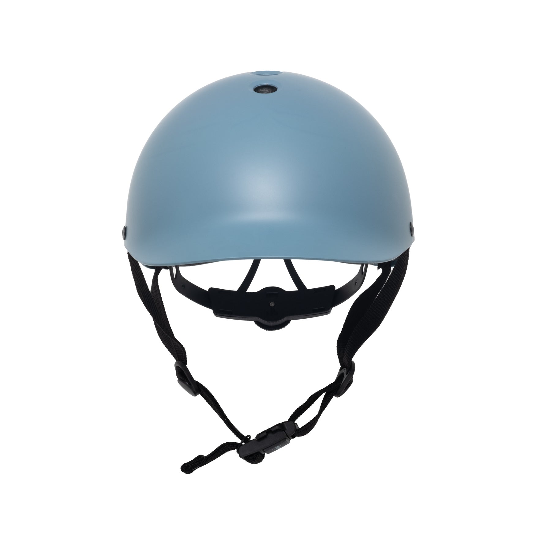 Front view of Dashel Ocean Edition Sea Blue bike helmet with top vents and matte recycled ABS shell