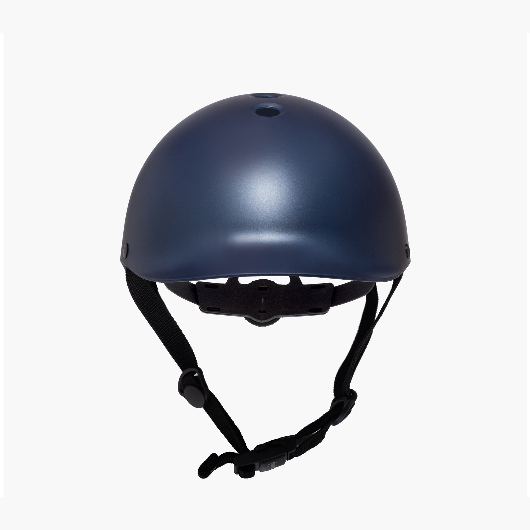 Front view of Dashel ReCycle Navy Blue bike helmet with top vents and lightweight recyclable shell