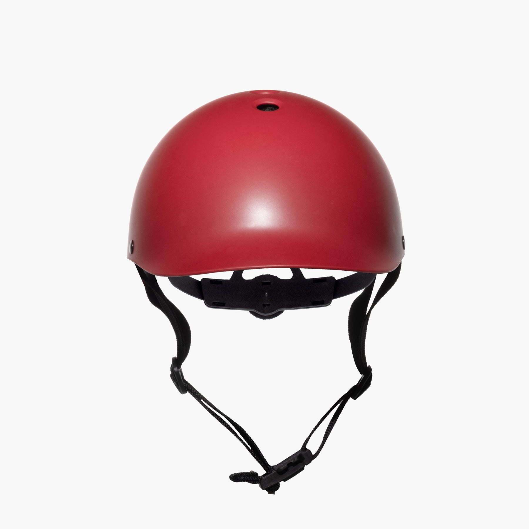 Front view of Dashel ReCycle Red bike helmet with top vents and lightweight recyclable shell