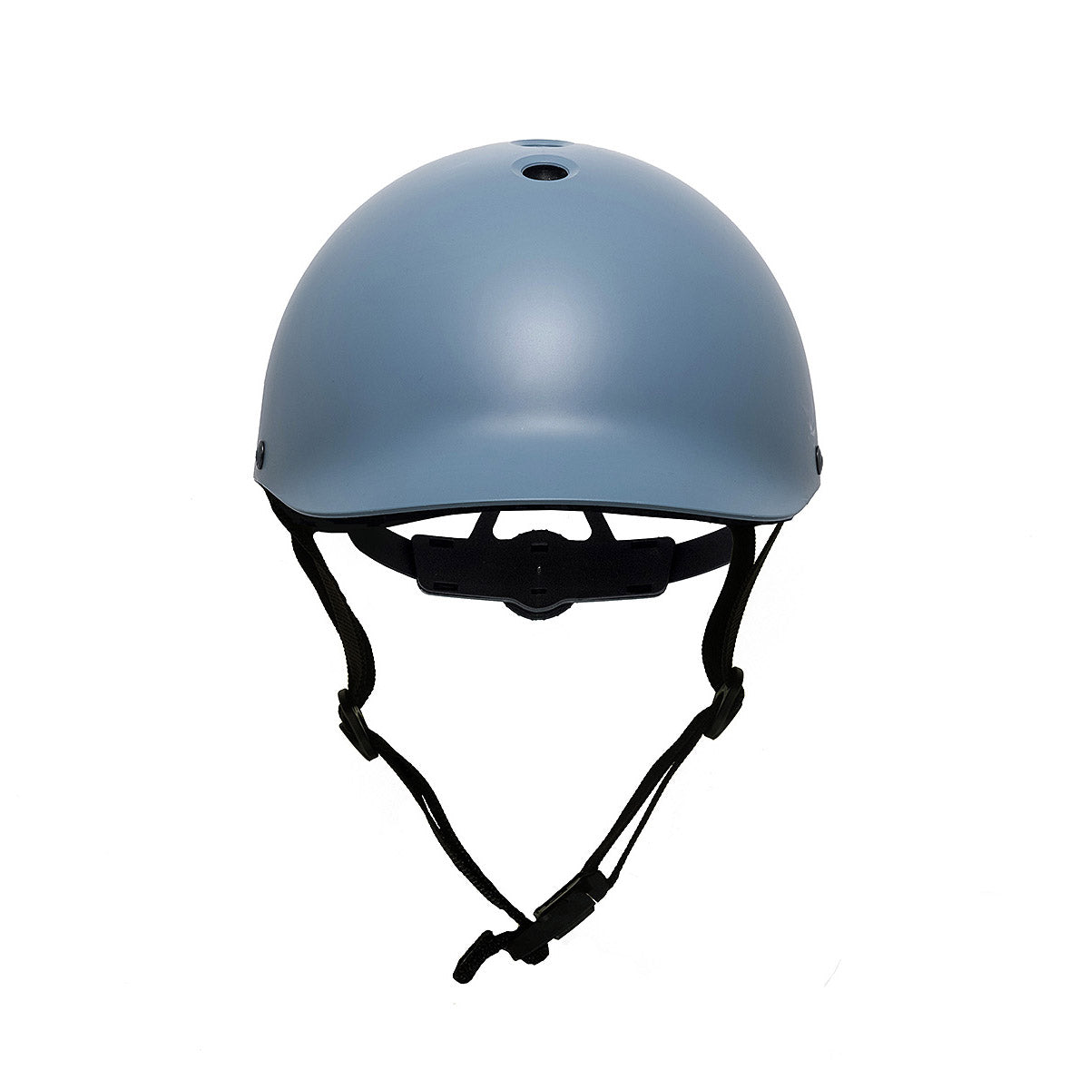 Front view of Dashel ReCycle Slate Blue bike helmet with top vents and lightweight recyclable shell