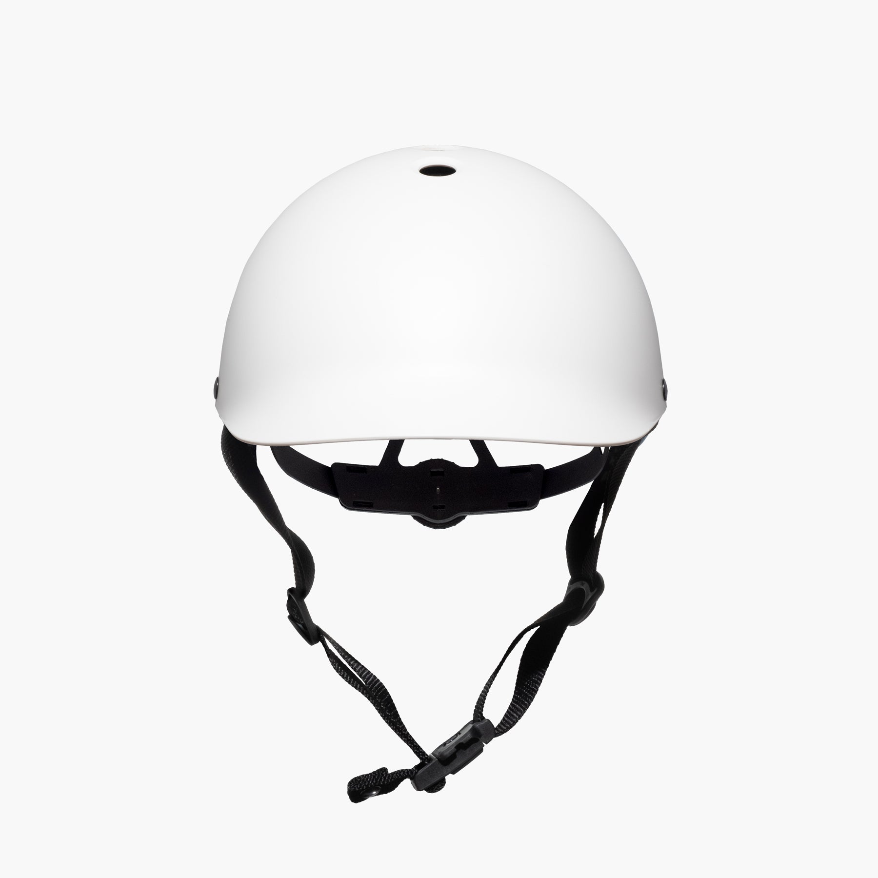 Front view of Dashel ReCycle White bike helmet with top vents and lightweight recyclable shell