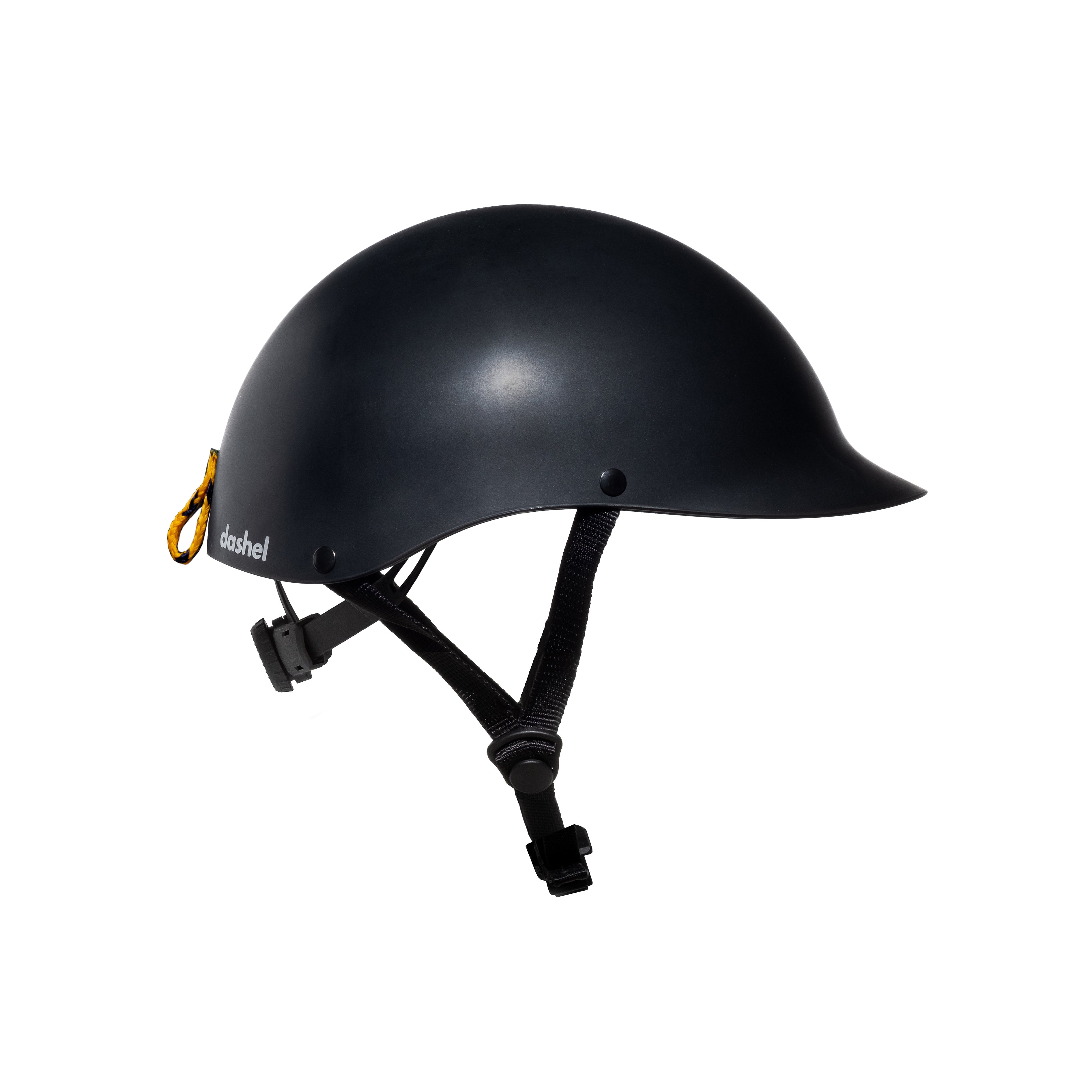 Right side view of Sea Shepherd x Dashel Ocean Edition Black bike helmet with matte recycled ABS shell and slim profile